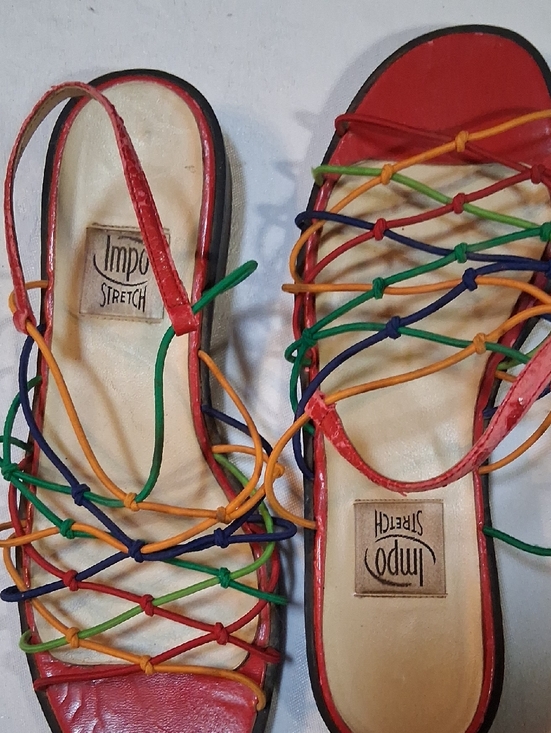 Impo Stretch Shoes - Impo Stretch Red Multicolor Lace-Up Women’s Sandals